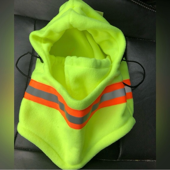Reflective Fleece Hat Ski, Motorcycle, road work Full Face Mask Neck Cover - Picture 4 of 4